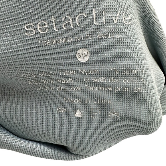 Set Active Womens Sculptflex Seamless Active Leggings Size S/M Blue Workout - Picture 6 of 6